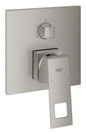 Grohe Eurocube Einhandbatterie 24094 mit 3-Wege Umstellung, Fertigmontageset für Rapido SmartBox (supersteel)