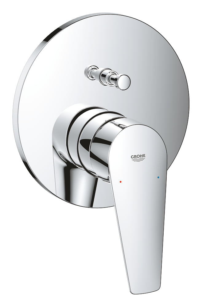 Grohe BauEdge Einhand-Wannenbatterie 24162, Fertigmontageset für Rapido SmartBox (chrom)
