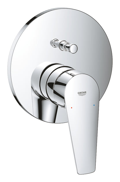 Grohe BauEdge Einhand-Wannenbatterie 24162, Fertigmontageset für Rapido SmartBox (chrom)