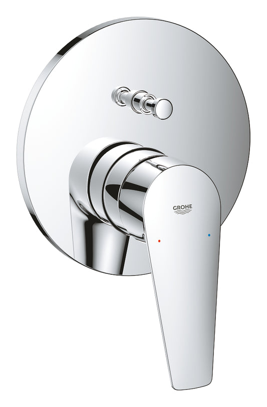 Grohe BauEdge Einhand-Wannenbatterie 24162, Fertigmontageset für Rapido SmartBox (chrom)