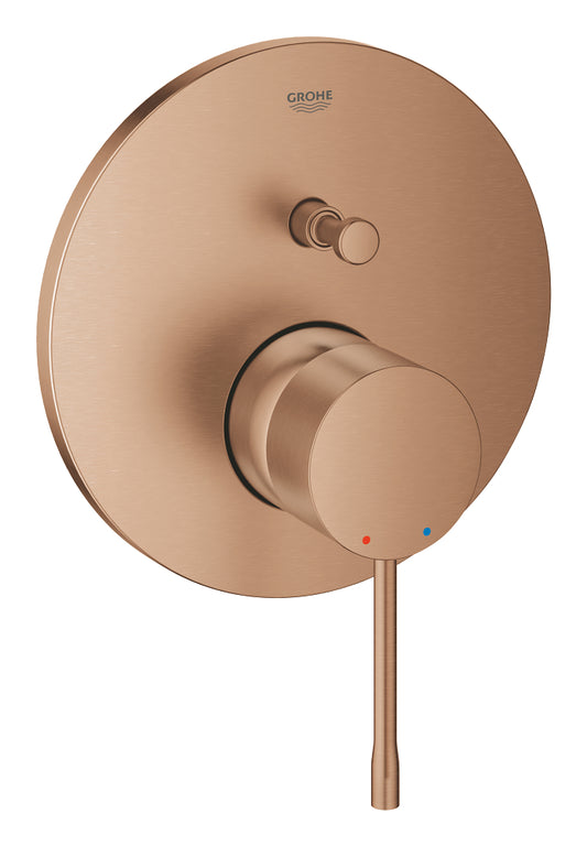 Grohe Essence Einhand-Wannenbatterie 24167, Fertigmontageset für Rapido SmartBox (warm sunset gebürstet)