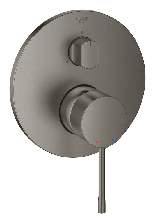 Grohe Essence Einhandbatterie 24169 mit 3-Wege Umstellung, Fertigmontageset für Rapido SmartBox (hard graphite gebürstet)