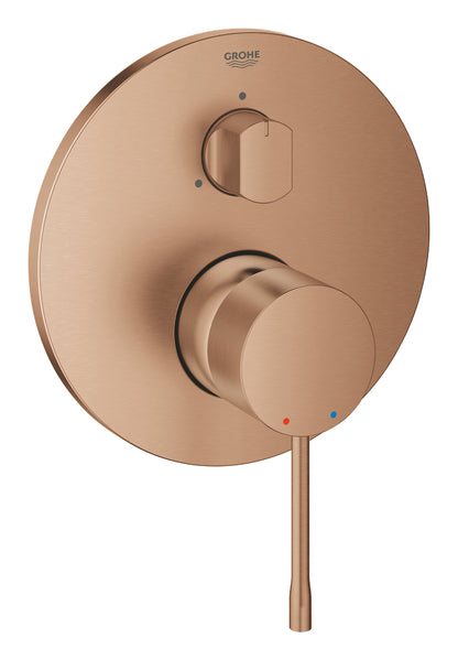 Grohe Essence Einhandbatterie 24169 mit 3-Wege Umstellung, Fertigmontageset für Rapido SmartBox (warm sunset gebürstet)