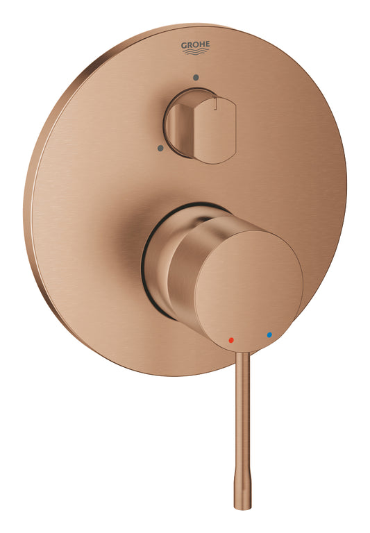 Grohe Essence Einhandbatterie 24169 mit 3-Wege Umstellung, Fertigmontageset für Rapido SmartBox (warm sunset gebürstet)