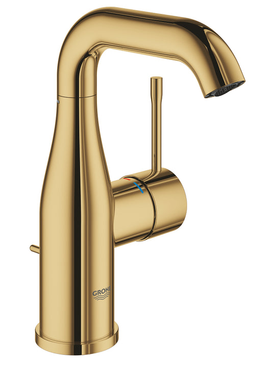 Grohe Essence Einhand-Waschtischbatterie 24173, M-Size, U-Auslauf, mit Zugstangen-Ablaufgarnitur (cool sunrise)