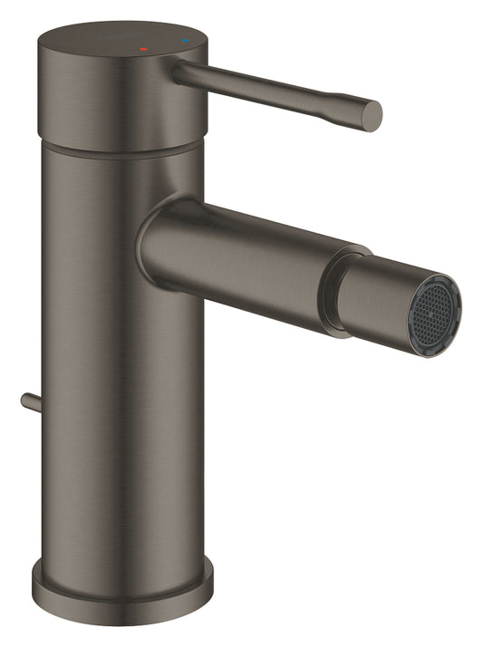 Grohe Essence Einhand-Bidetbatterie 24178 mit Zugstangen-Ablaufgarnitur (hard graphite gebürstet)