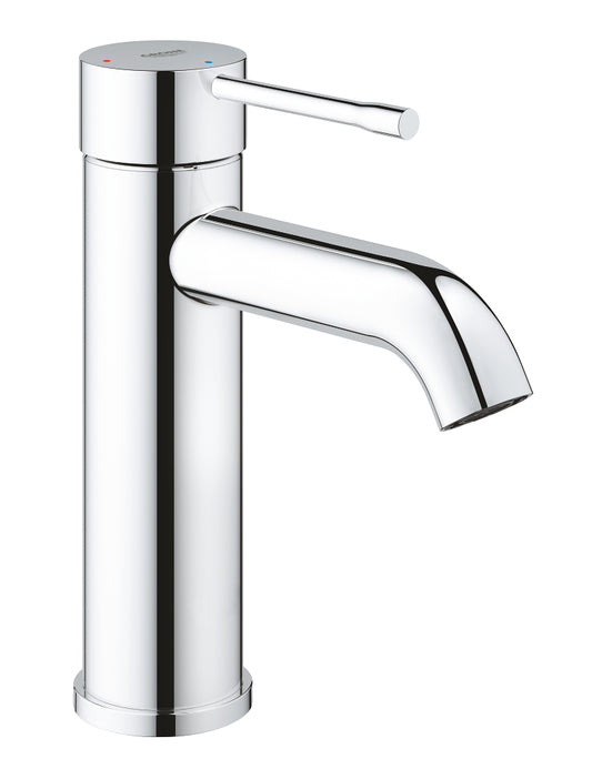Grohe Essence Einhand-Waschtischbatterie 24179, S-Size, Mittelstellung kalt, mit Push-open Ablaufgarnitur (chrom)