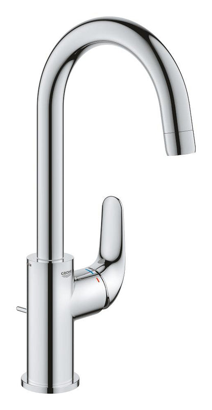 Grohe EuroPro Einhand-Waschtischbatterie 24272, L-Size, Mittelstellung kalt, mit Zugstangen-Ablaufgarnitur (chrom)