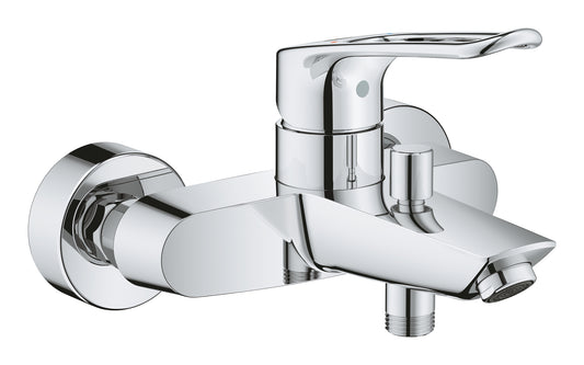 Grohe Eurosmart Einhand-Wannenbatterie 25241, Wandmontage, offener Hebelgriff (chrom)