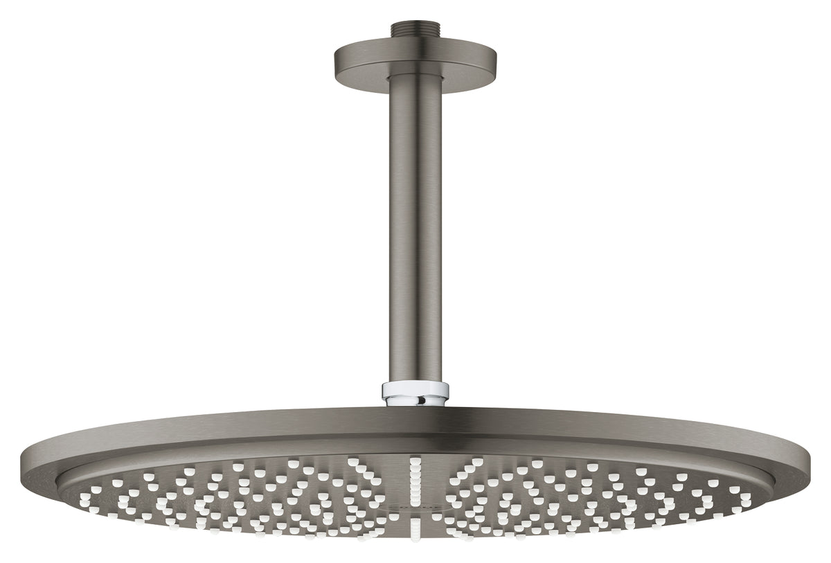 Grohe Rainshower Cosmopolitan 310 Kopfbrause-Set 26067, Deckenauslass 142 mm, 1 Strahlart, 8 l/min (hard graphite gebürstet)