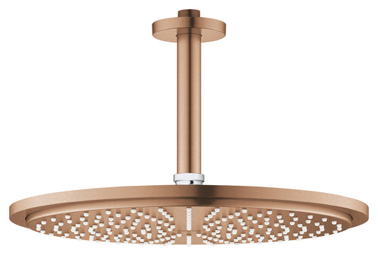 Grohe Rainshower Cosmopolitan 310 Kopfbrause-Set 26067, Deckenauslass 142 mm, 1 Strahlart, 8 l/min (warm sunset gebürstet)
