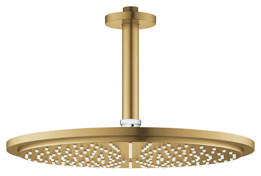 Grohe Rainshower Cosmopolitan 310 Kopfbrause-Set 26067, Deckenauslass 142 mm, 1 Strahlart, 8 l/min (cool sunrise gebürstet)