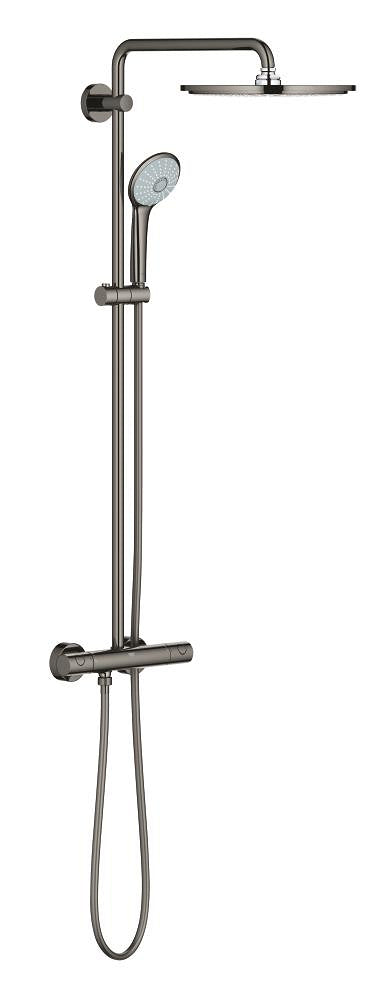 Grohe Euphoria System 310 Duschsystem 26075 mit Thermostatbatterie für die Wandmontage (hard graphite)