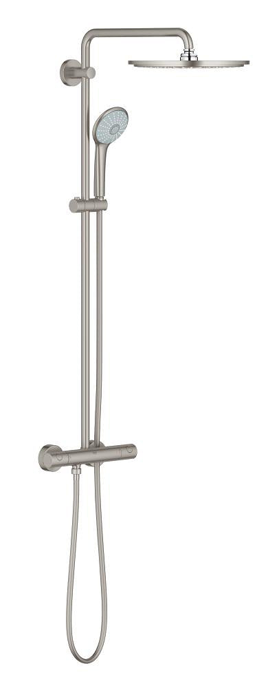 Grohe Euphoria System 310 Duschsystem 26075 mit Thermostatbatterie für die Wandmontage (supersteel)