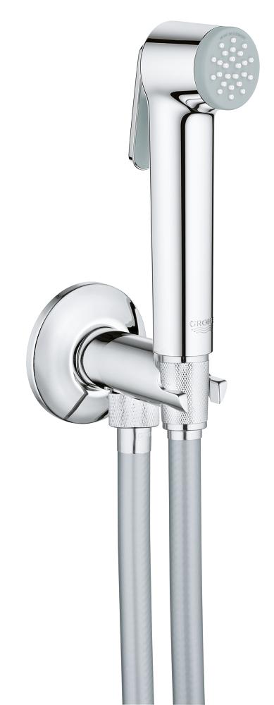 Grohe Tempesta-F Trigger Spray 30 Wandhalterset 26358 mit selbstschließendem Absperrventil, 1 Strahlart (chrom)