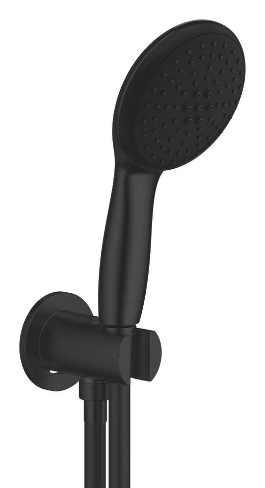 GROHE Tempesta 110 Wandhalterset 26406, 2 Strahlarten, 7,4 l/min, mit Wandanschlussbogen (matt black)
