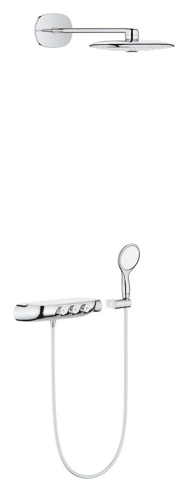 Grohe Rainshower System SmartControl 360 Duo Duschsystem 26443 mit Thermostatbatterie, Auf-/Unterputz Kombination (chrom)