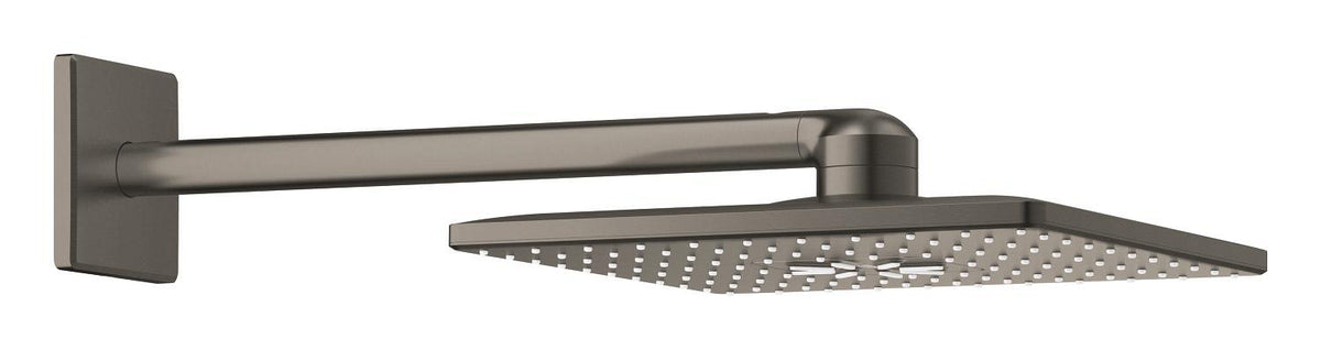 Grohe Rainshower SmartActive 310 Cube Kopfbrause-Set 26479, Brausearm 430 mm, 2 Strahlarten (hard graphite gebürstet)