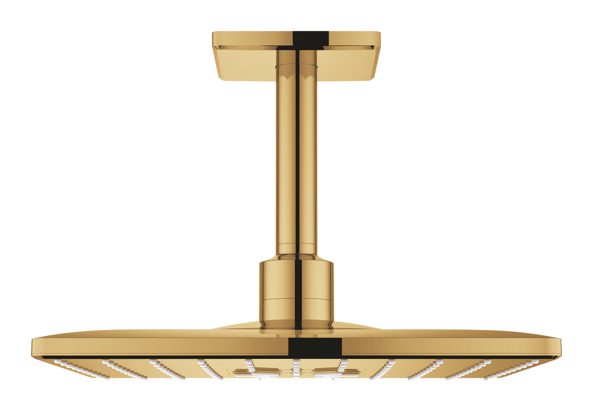 Grohe Rainshower SmartActive 310 Cube Kopfbrause-Set 26481, Deckenauslass 142 mm, 2 Strahlarten (cool sunrise)