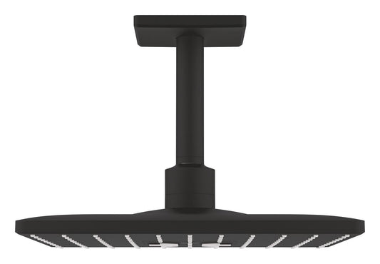 Grohe Rainshower SmartActive 310 Cube Kopfbrause-Set 26481, Deckenauslass 142 mm, 2 Strahlarten (phantom black)