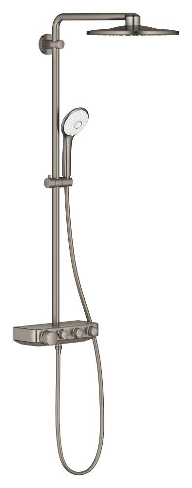 Grohe Euphoria SmartControl System 310 Duo Duschsystem 26507 mit Thermostatbatterie für die Wandmontage (hard graphite gebürstet)