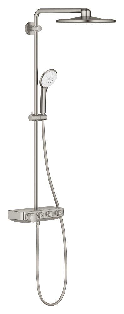 Grohe Euphoria SmartControl System 310 Duo Duschsystem 26507 mit Thermostatbatterie für die Wandmontage (supersteel)