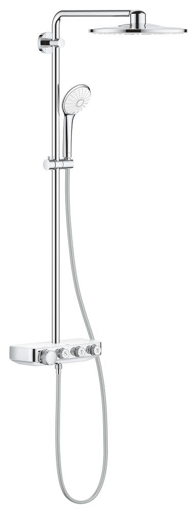 Grohe Euphoria SmartControl System 310 Duo Duschsystem 26507 mit Thermostatbatterie für die Wandmontage (chrom/moon white)