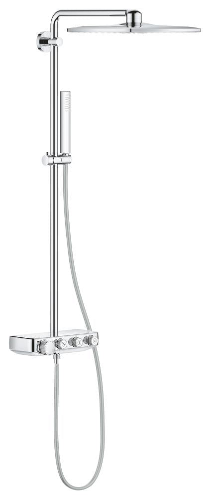Grohe Euphoria SmartControl System 310 Cube Duo Duschsystem 26508 mit Thermostatbatterie für die Wandmontage (chrom)