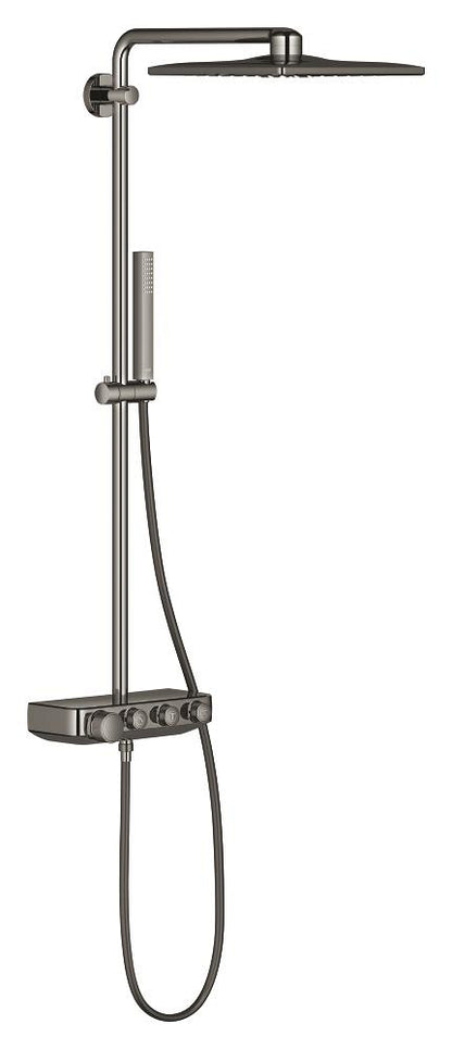 Grohe Euphoria SmartControl System 310 Cube Duo Duschsystem 26508 mit Thermostatbatterie für die Wandmontage (hard graphite)