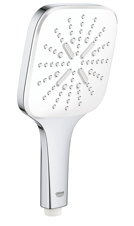 GROHE Rainshower SmartActive 130 Cube Handbrause 26551, 3 Strahlarten, 12 l/min (moon white/chrom)