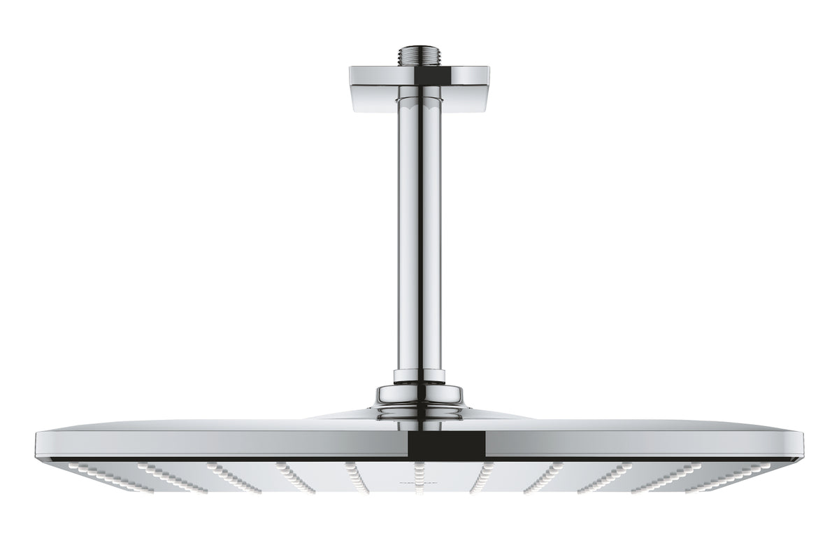 Grohe Rainshower Mono 310 Cube Kopfbrause-Set 26566, Deckenauslass 142 mm, 1 Strahlart, 7,5 l/min (chrom)