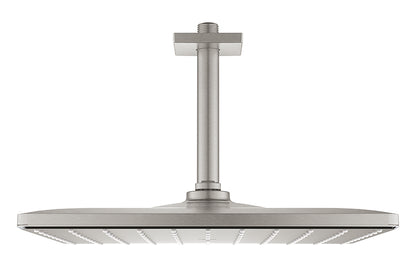 Grohe Rainshower Mono 310 Cube Kopfbrause-Set 26566, Deckenauslass 142 mm, 1 Strahlart (supersteel)