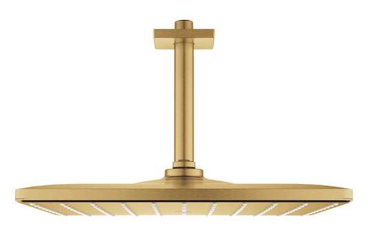 Grohe Rainshower Mono 310 Cube Kopfbrause-Set 26566, Deckenauslass 142 mm, 1 Strahlart (cool sunrise gebürstet)