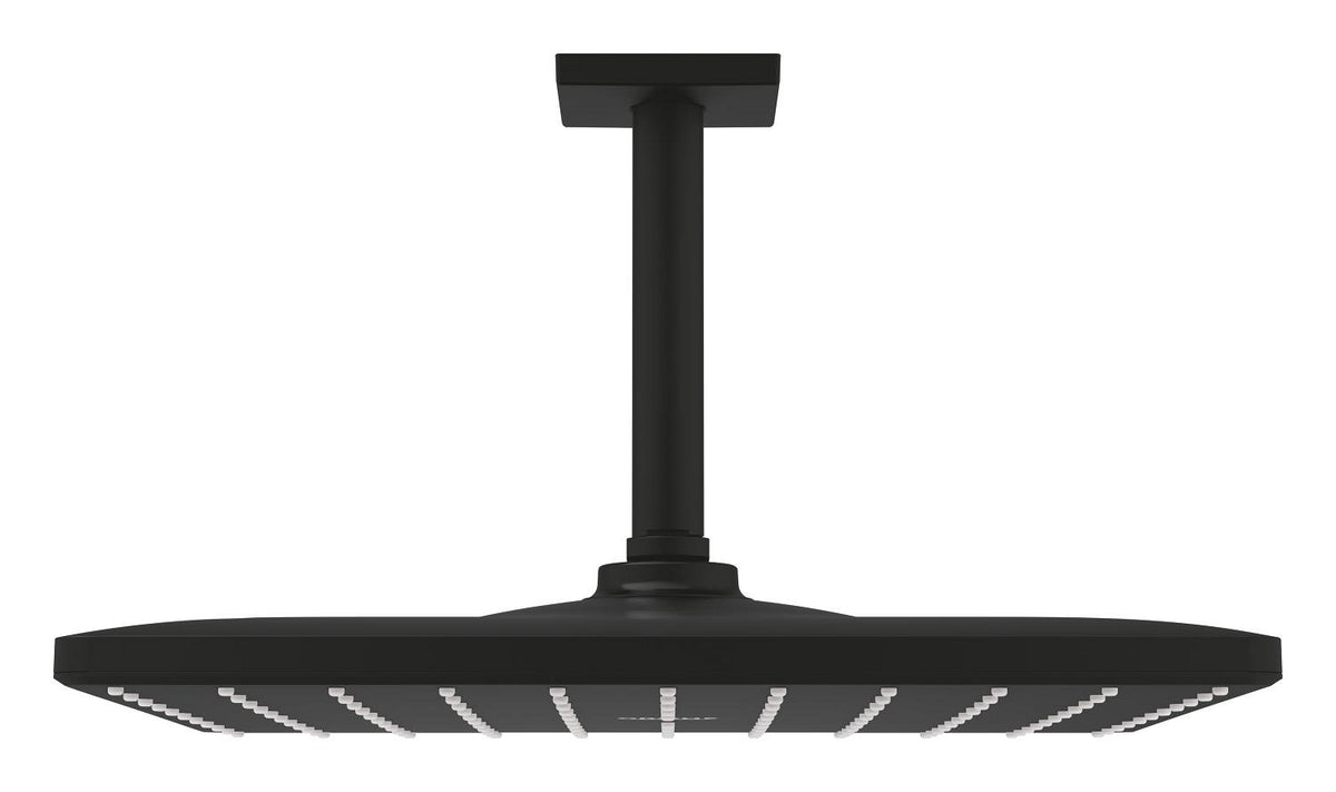 Grohe Rainshower Mono 310 Cube Kopfbrause-Set 26566, Deckenauslass 142 mm, 1 Strahlart (phantom black)