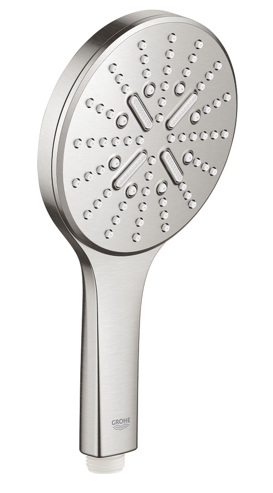 Grohe Rainshower SmartActive 130 Handbrause 26574, 3 Strahlarten, 8,5 l/min (supersteel)