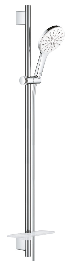 Grohe Rainshower SmartActive 130 Brausestangenset 26578, 900 mm, 3 Strahlarten (moon white/chrom)