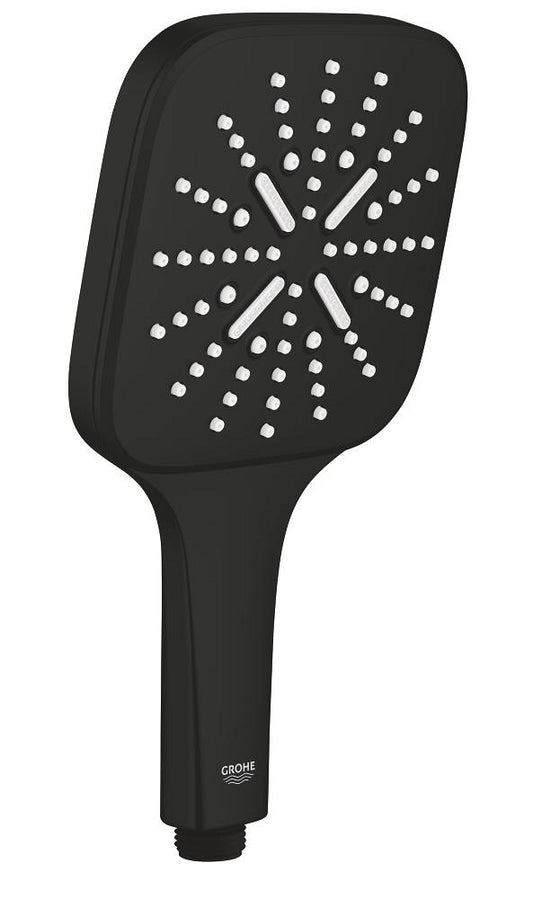 Grohe Rainshower SmartActive 130 Cube Handbrause, 3 Strahlarten, 8,5 l/min (matt black)