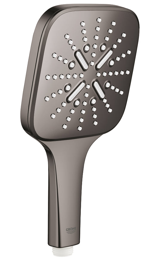 Grohe Rainshower SmartActive 130 Cube Handbrause 26582, 3 Strahlarten, 8,5 l/min (hard graphite)