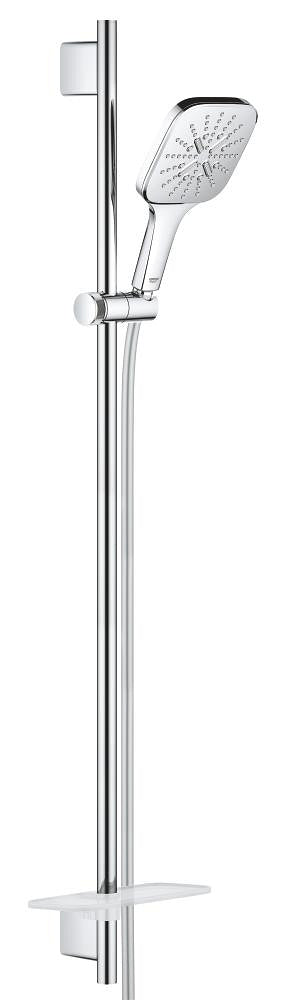 Grohe Rainshower SmartActive 130 Cube Brausestangenset 26587, 900 mm, 3 Strahlarten, 8,5 l/min (chrom)