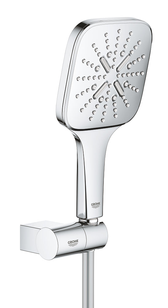 Grohe Rainshower SmartActive 130 Cube Wandhalterset 26588, 3 Strahlarten, 8,5 l/min (chrom)