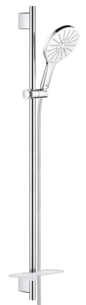 Grohe Rainshower SmartActive 150 Brausestangenset 26594, 900 mm, 3 Strahlarten, 8,5 l/min (moon white/chrom)