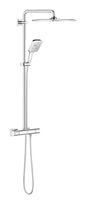 Grohe Rainshower SmartActive 310 Duschsystem 26649 mit Thermostatbatterie und Kopfbrause Rainshower Mono 310 Cube (chrom)