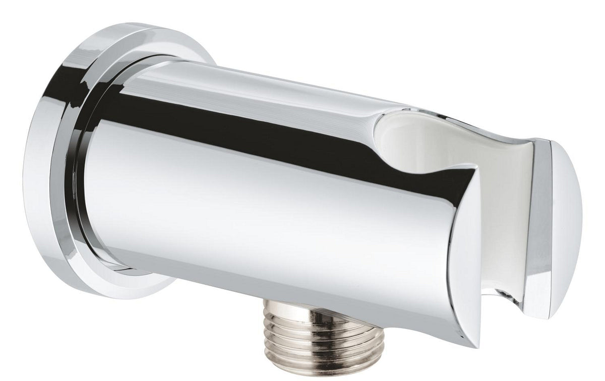 GROHE Rainshower Wandanschlussbogen 26658 mit Wandbrausehalter, runde Rosette (chrom)