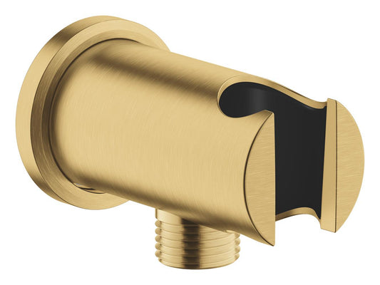 Grohe Rainshower Wandanschlussbogen 26658 mit Wandbrausehalter, runde Rosette (cool sunrise gebürstet)
