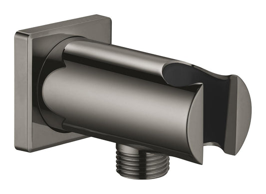 Grohe Rainshower Wandanschlussbogen 26659 mit Wandbrausehalter, eckige Rosette (hard graphite)