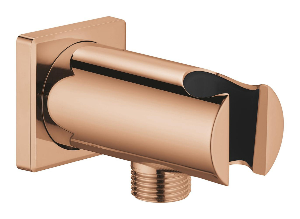 Grohe Rainshower Wandanschlussbogen 26659 mit Wandbrausehalter, eckige Rosette (warm sunset)