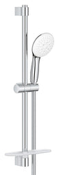 GROHE Tempesta 110 Brausestangenset 26918, 600 mm, 3 Strahlarten, 7,4 l/min, Metallschlauch, mit Ablage (chrom)