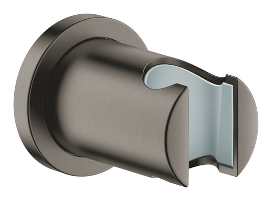 GROHE Rainshower Wandbrausehalter 27074, runde Rosette (hard graphite gebürstet)