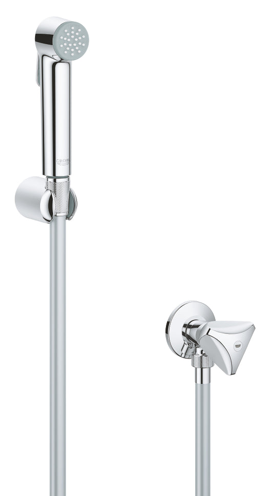 GROHE Tempesta-F Trigger Spray 30 Wandhalterset 27514 mit Absperrventil, Schlauch 1,25 m (chrom)