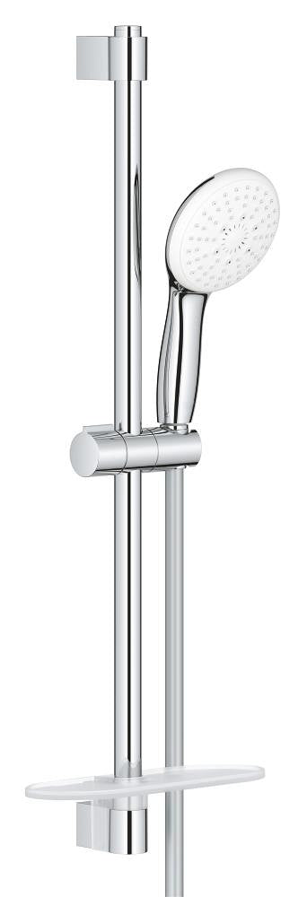 GROHE Tempesta 110 Brausestangenset 27600, 600 mm, 3 Strahlarten, 7,4 l/min, mit Ablage (chrom)